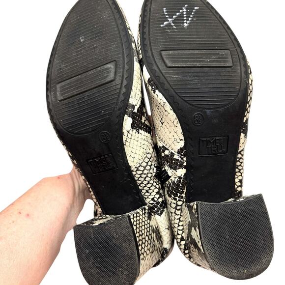 Time & True 8.5 Women's Shoes Faux Snake Skin Ankle Boots Booties 8 1/2 - Picture 6 of 7